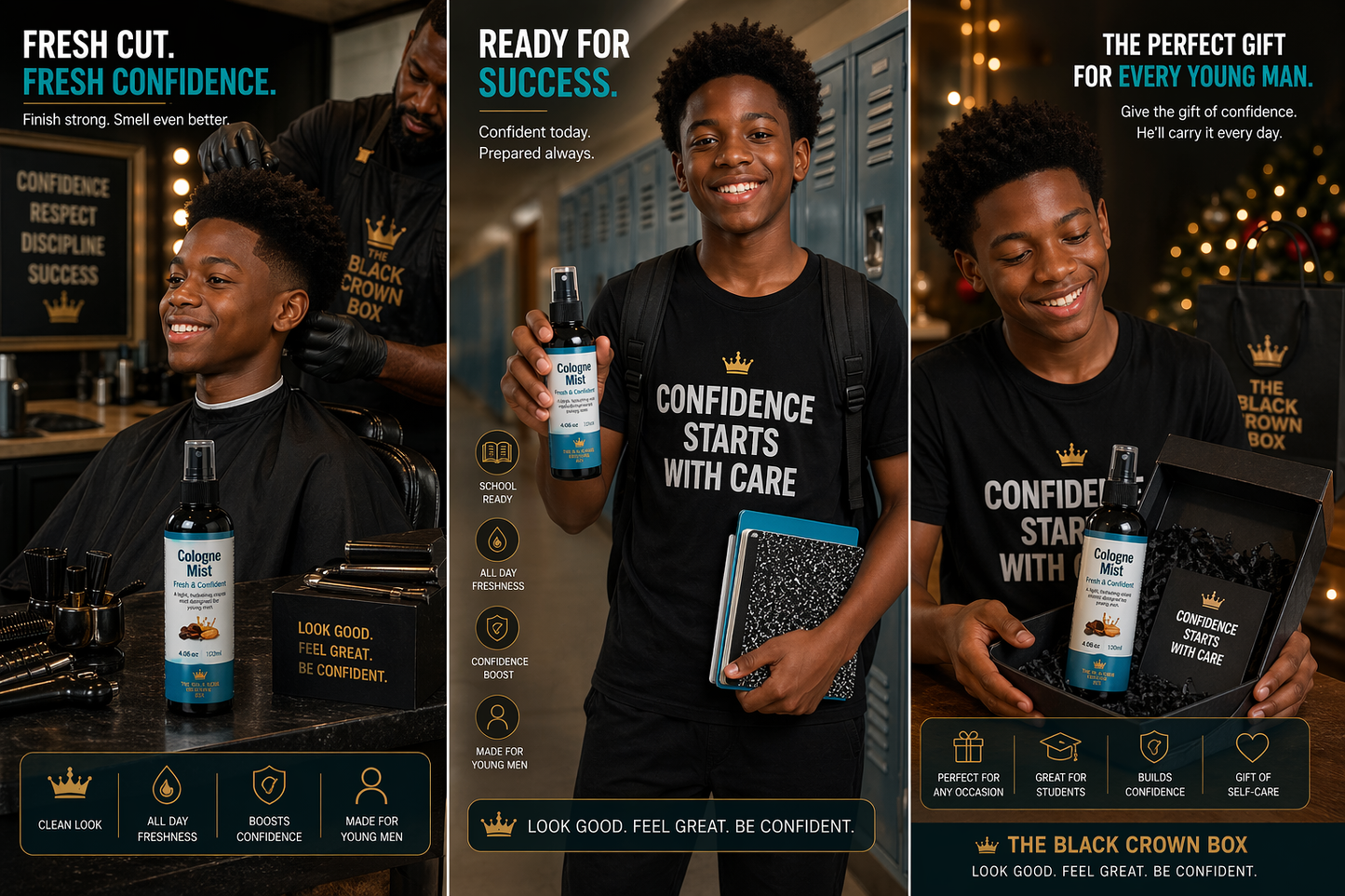 Cologne Mist – Fresh & Confident | Lightweight Daily Fragrance for Teen Boys (120 ml)