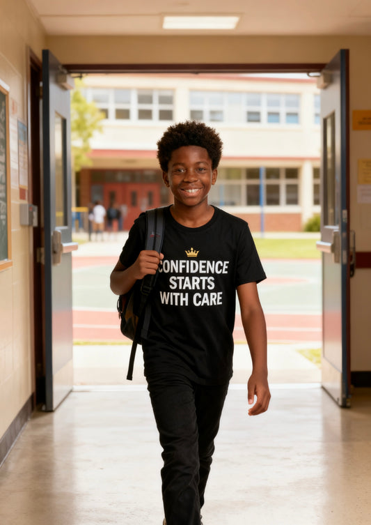 Confidence Starts With Care Tee | The Black Crown Box
