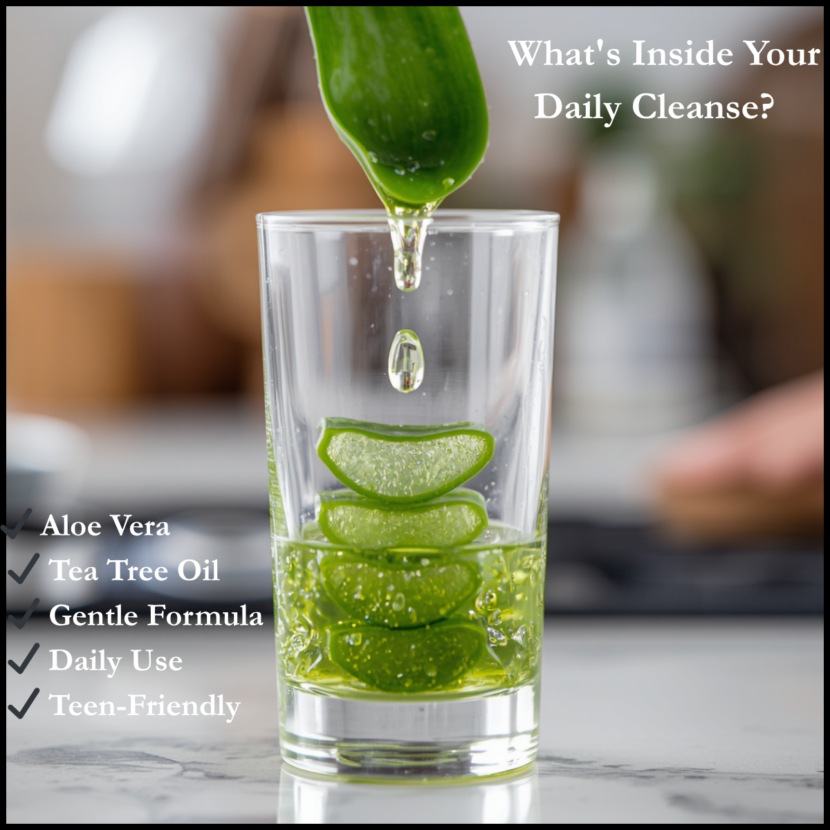 Gentle Face Wash for Teen Boys with Aloe Vera & Tea Tree Oil – Daily Facial Cleanser – 120 ml