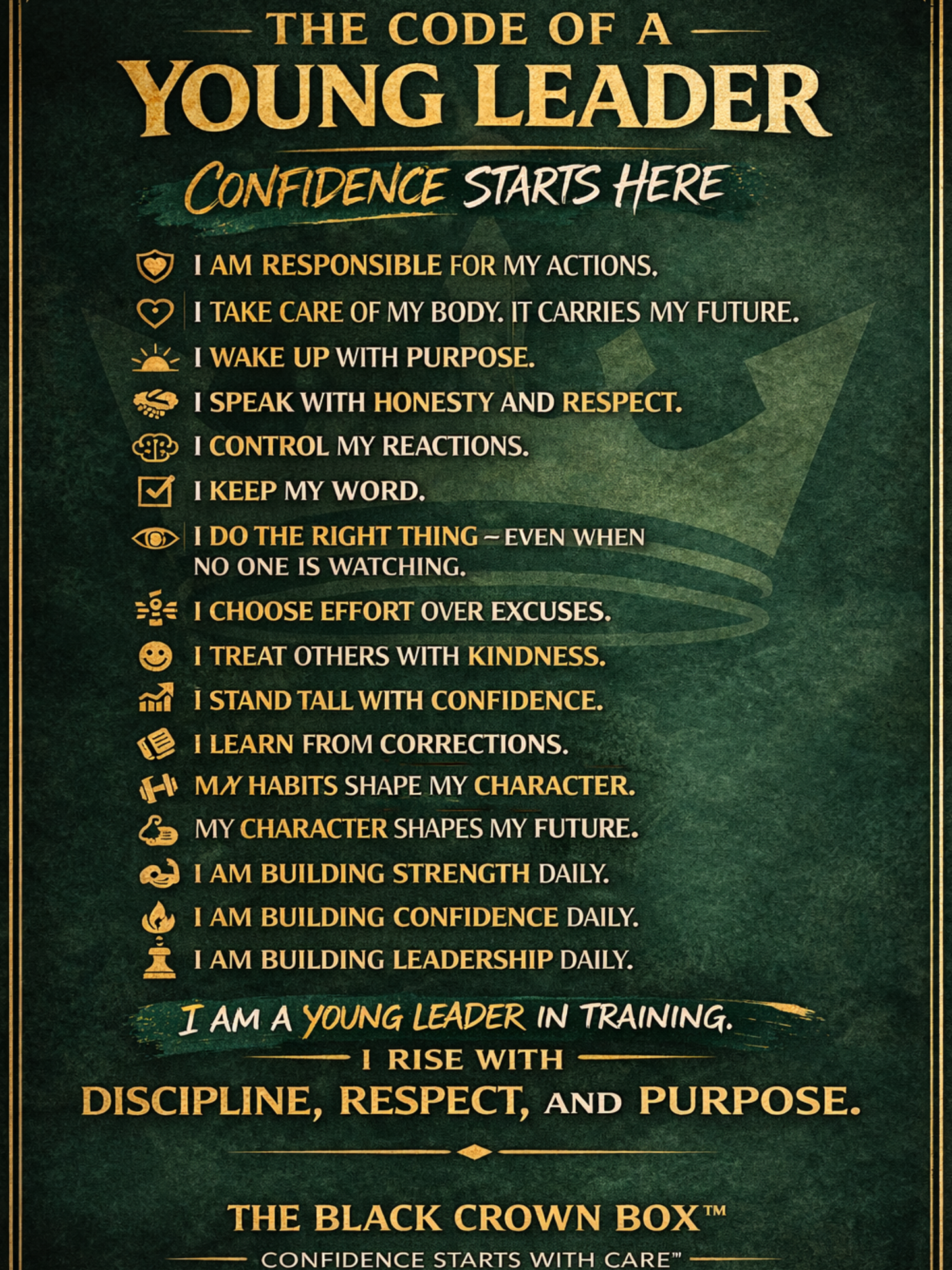 The Code of a Young Leader – Poster (11x17)