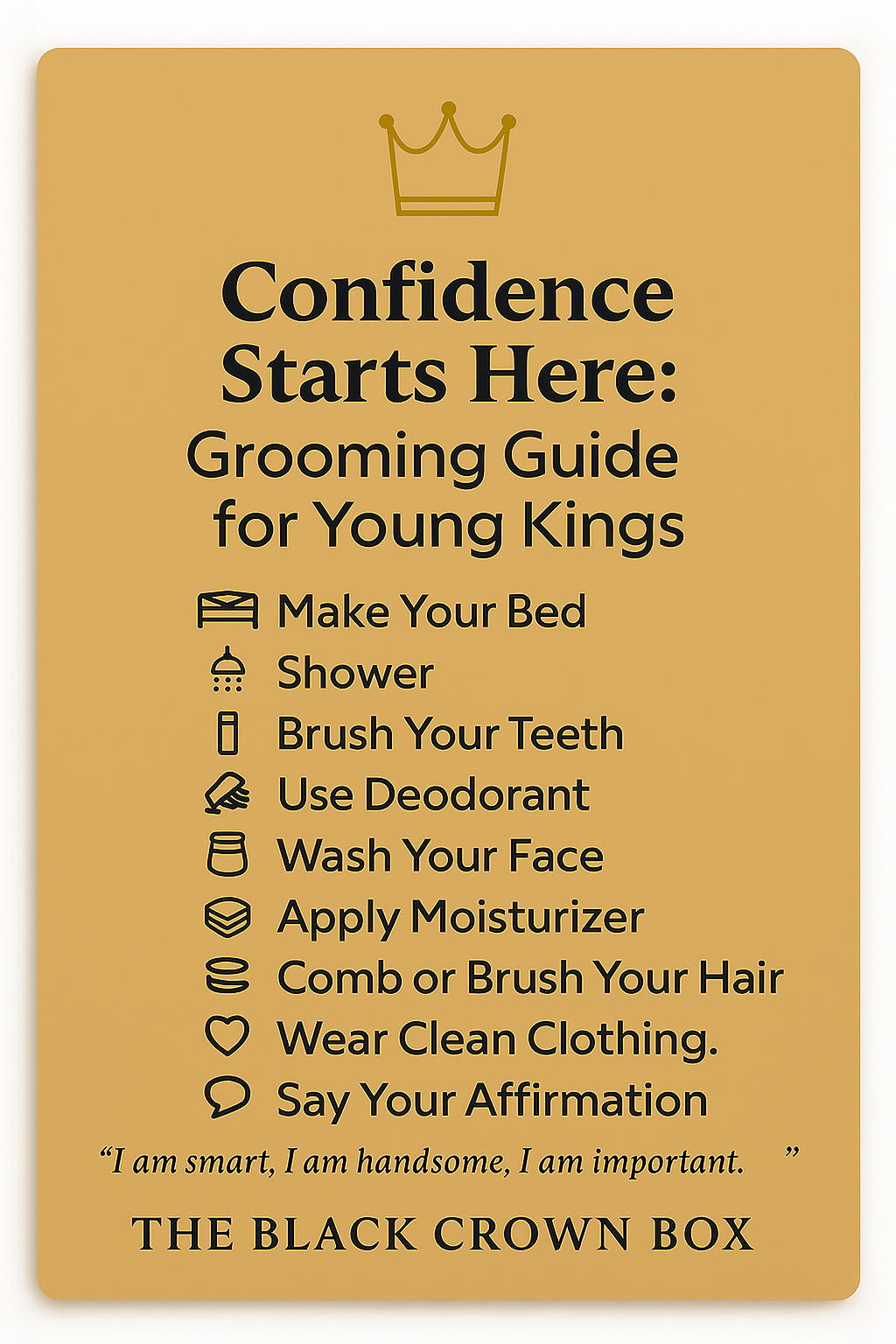 Daily Grooming Routine Mirror Cling for Boys – Confidence Habit Chart