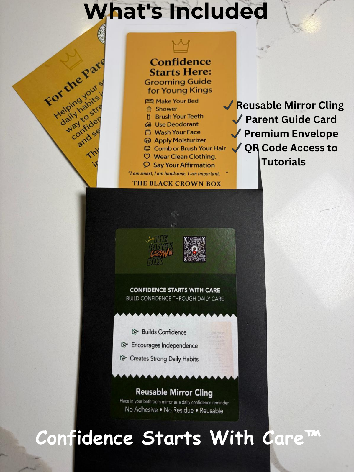 Daily Grooming Routine Mirror Cling for Boys – Confidence Habit Chart