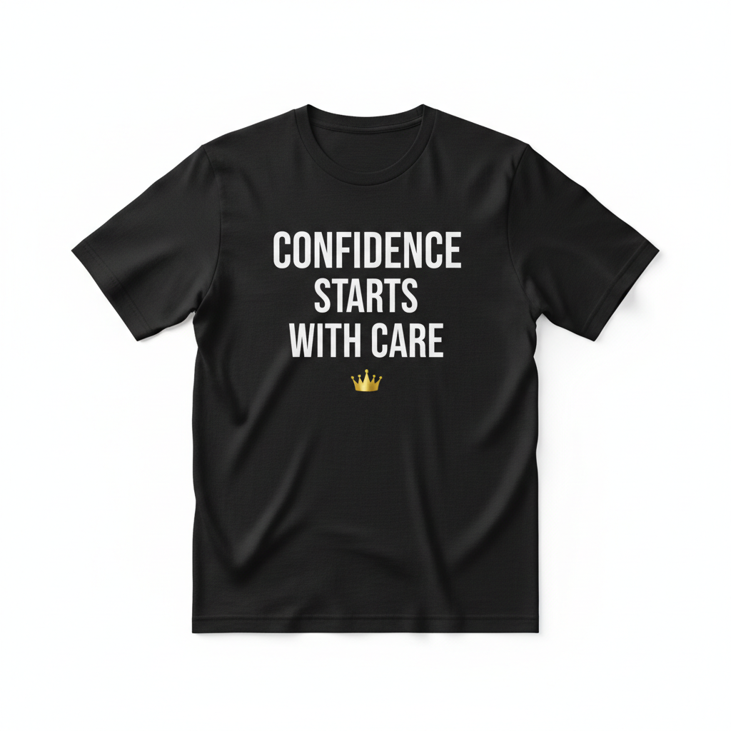 Confidence Starts With Care Tee | The Black Crown Box