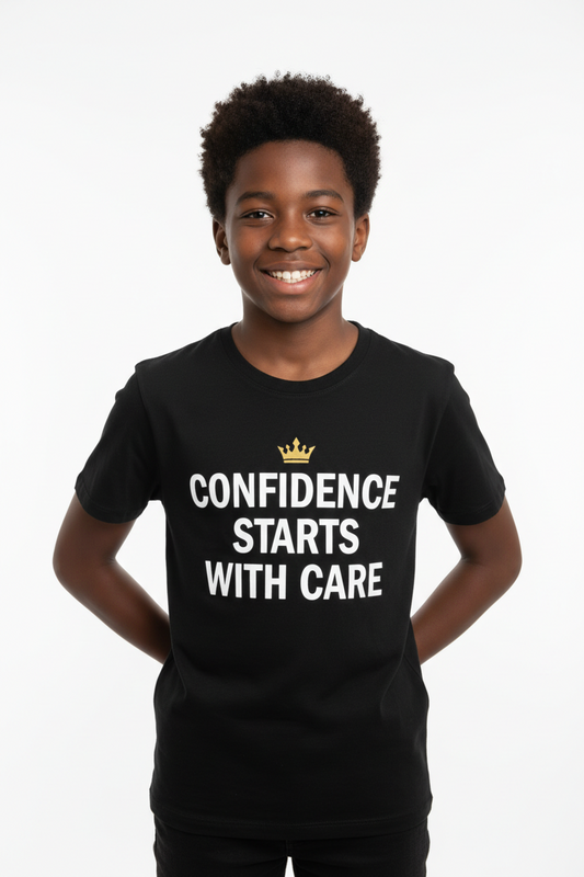 Confidence Starts With Care Tee | The Black Crown Box